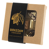 5 Fyldte Chokolader fra Birkedam 50 g NEDSAT PGA DATO